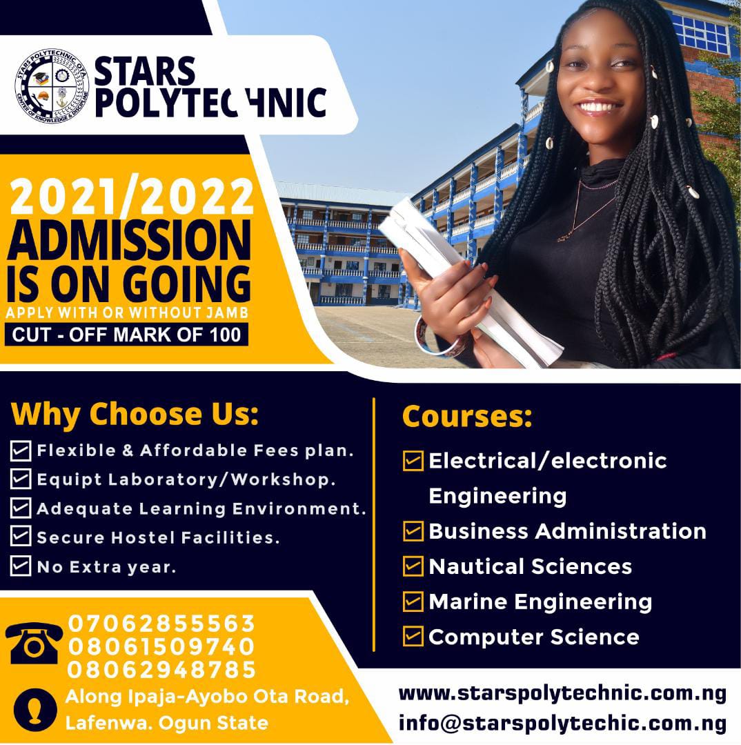 Stars Polytechnic Post UTME Form 2021:2022