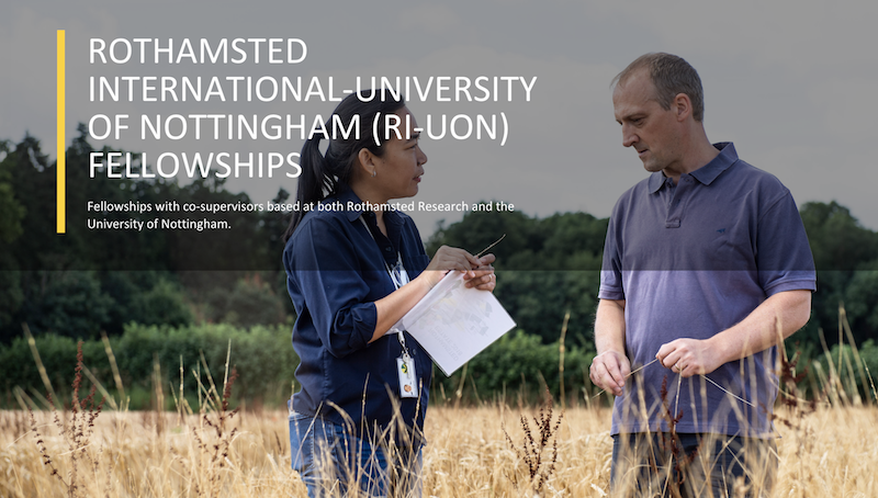 Rothamsted International – University of Nottingham (RI-UON) Fellowship