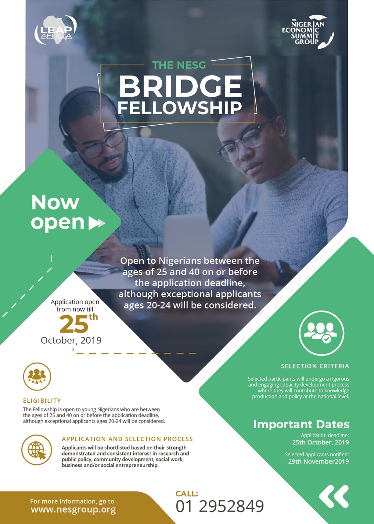 Nigerian Economic Summit Group (NESG) Bridge Fellowship