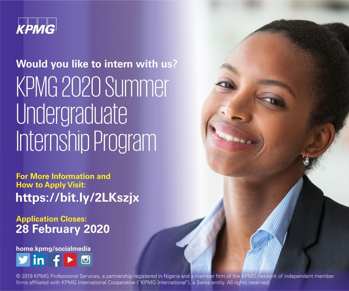 KPMG Nigeria Undergraduate Internship Program