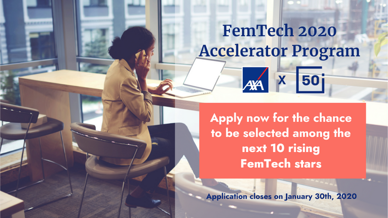 AXA & 50intech Female Technology (FemTech) Accelerator Program