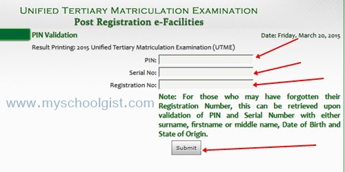 jamb-result-using-e-facility