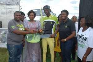 The VC congratulates the students that won a car at the Etisalat promo held TASUED