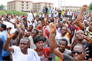 Students-of-Federal-Polytechnic-Oko-during-a-protect-300x200