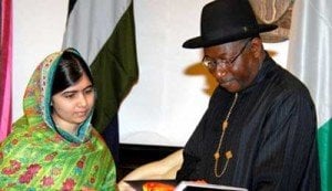 Malala and President Jonathan 