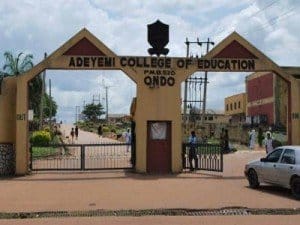 adeyemi college of education direct entry admission list