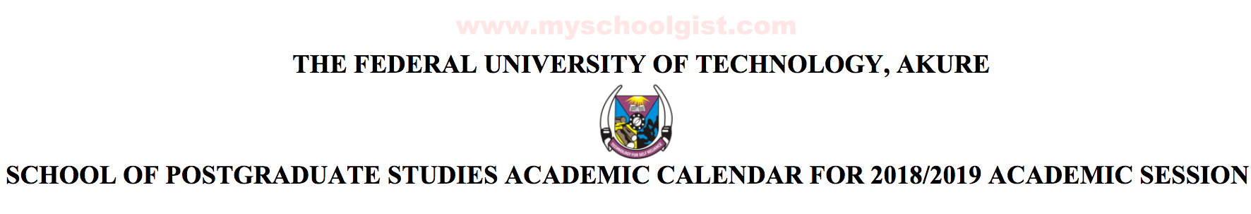 futa-postgraduate-academic-calendar-2018-2019