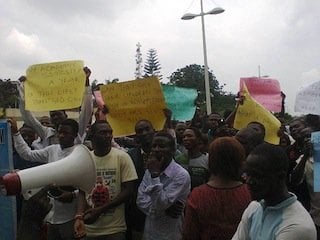 lasu protesting students