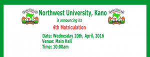 Northwest University matriculation ceremony