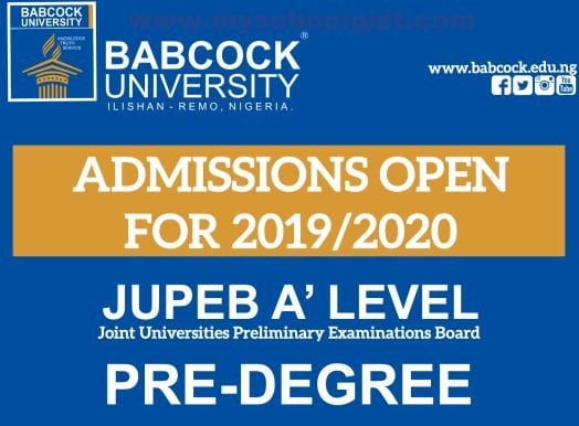 Babcock University (BU) Pre-Degree & JUPEB Admission Form