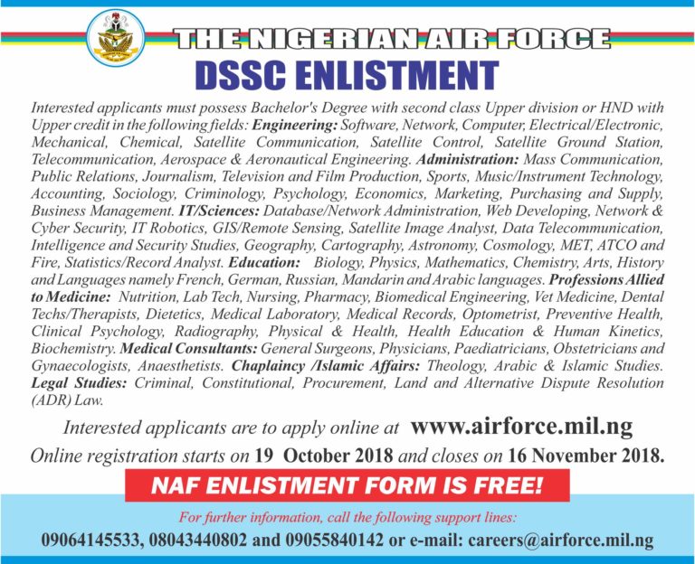 how-to-apply-for-nigerian-airforce-dssc-recruitment-form-2018