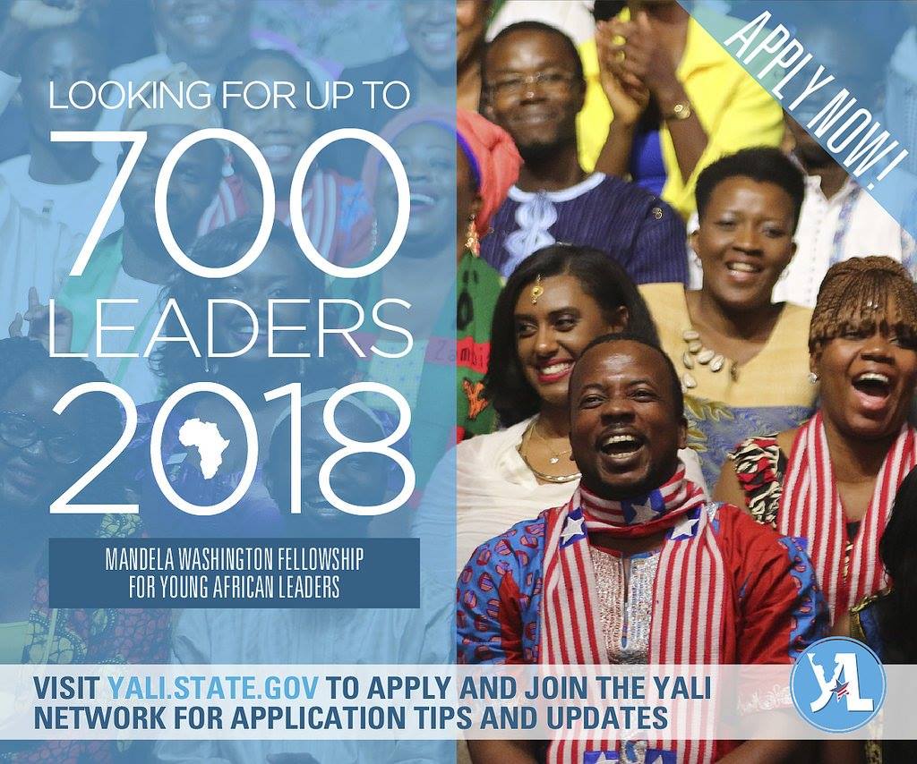 Apply for Mandela Washington Fellowship for Young African Leaders 2018