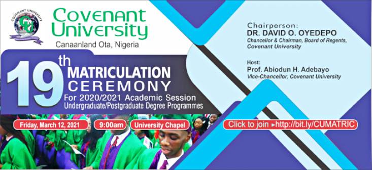 Covenant University Matriculation Ceremony 2021