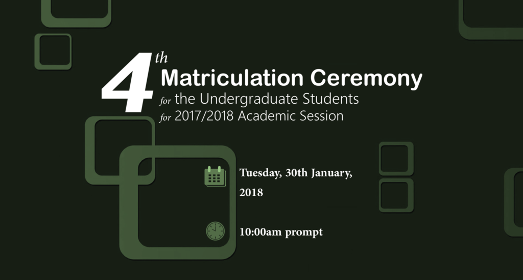 SLU matriculation ceremony date