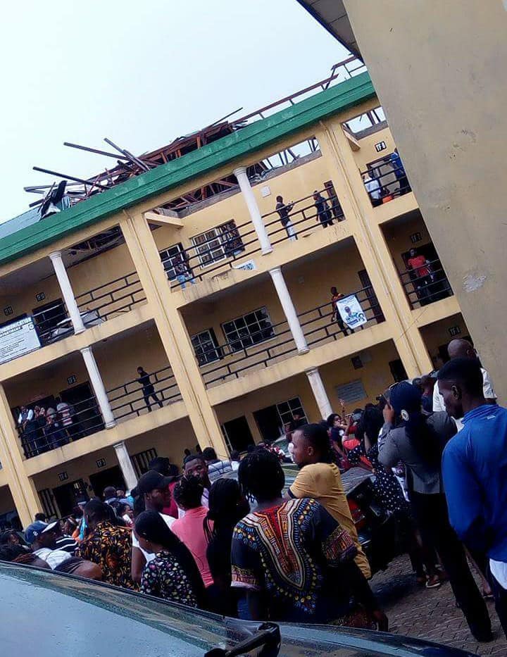 Elechi Amadi Polytechnic Students, Staff Escape Death as Rainstorm Destroys Building