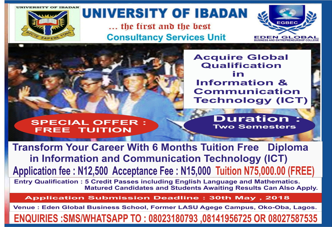 UICONSULT Partners Eden Global Computer College To Offer Tuition Free Professional Diploma In Information And Communications Technology