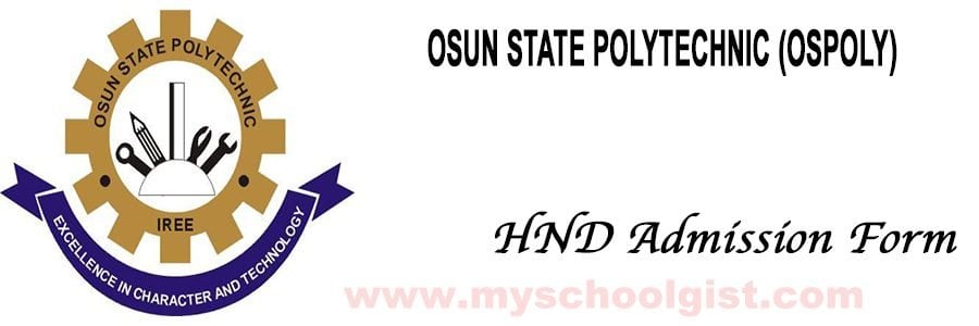 Osun State Polytechnic HND Admission Form