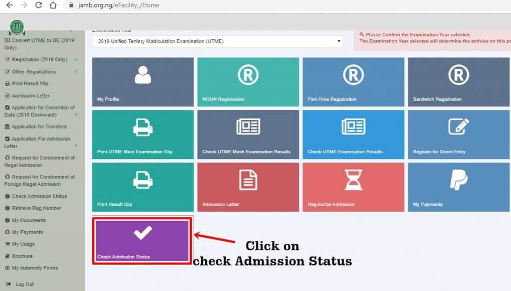 How to use JAMB CAPS to Check, Accept & Confirm Admission • MySchoolGist