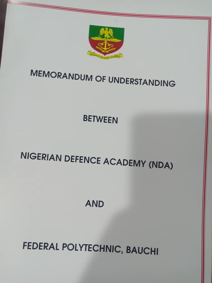 NDA, Federal Poly Bauchi Sign MoU on Postgraduate Programmes