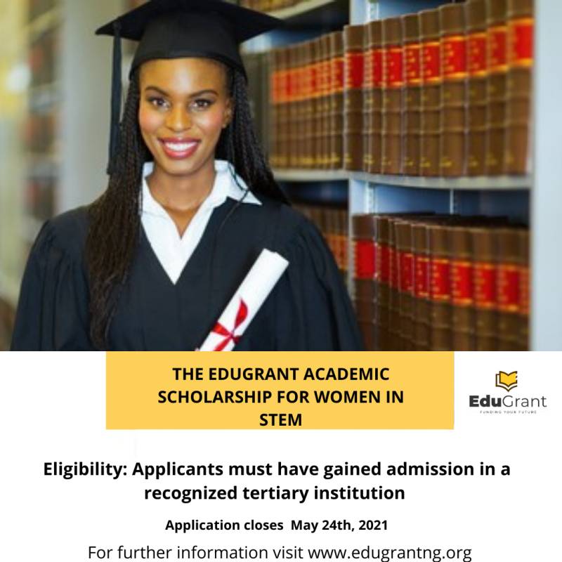 Edugrant Academic Scholarship 2021 For Women in STEM