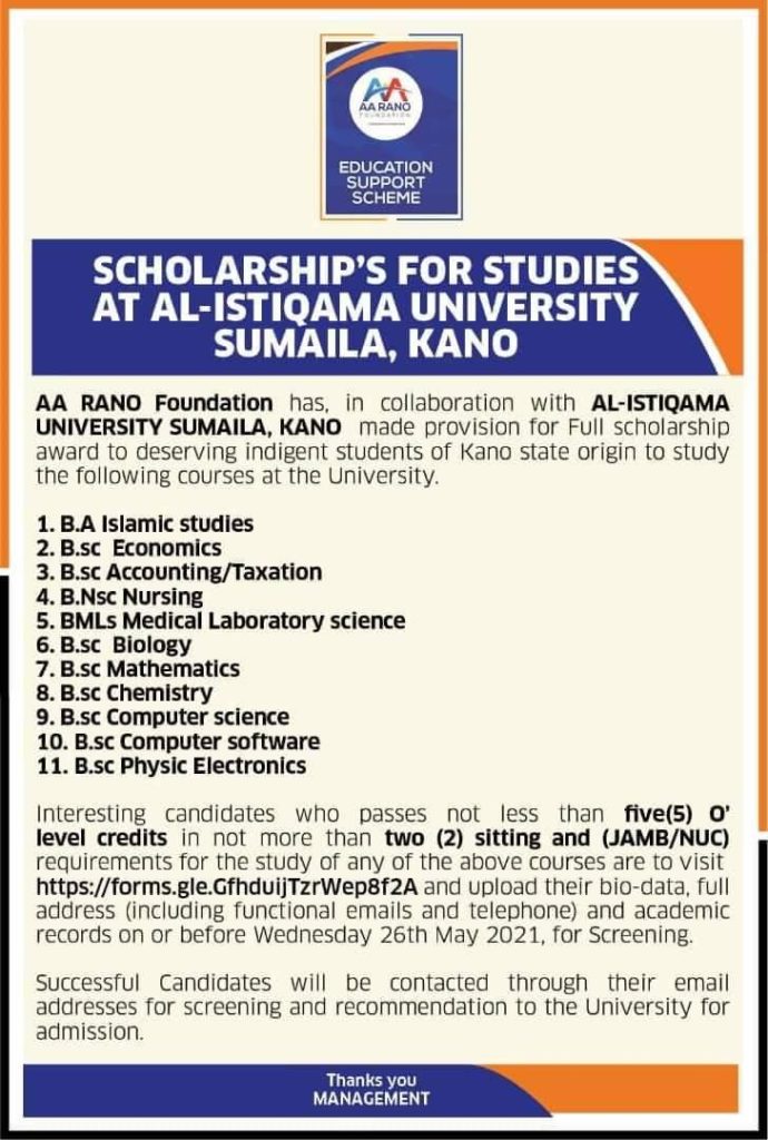 AA RANO Foundation Scholarship