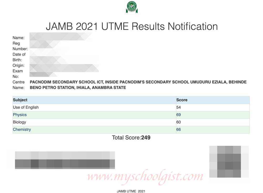 jamb UTME results notification