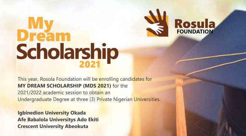 Rosula Foundation My Dream Scholarship 2021