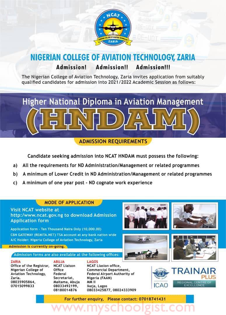 NCAT HND Admission Form 