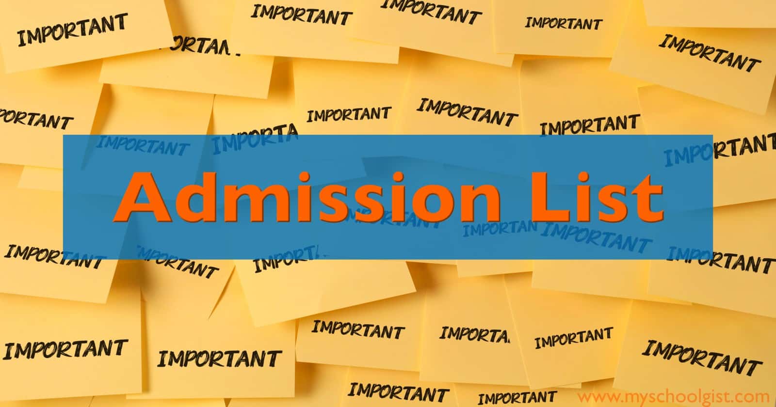 Has Your School Admission List Been Released? Find Out
