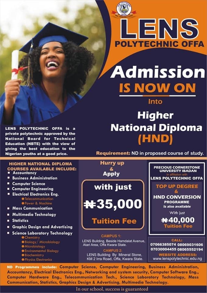 lens poly hnd admission advert