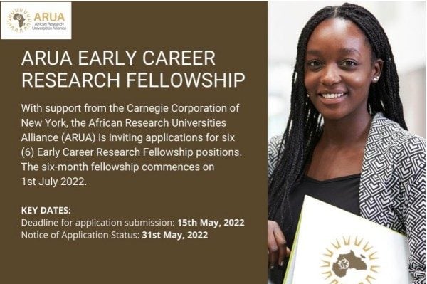 African Research Universities Alliance (ARUA) Early-Career Research Fellowship 2022