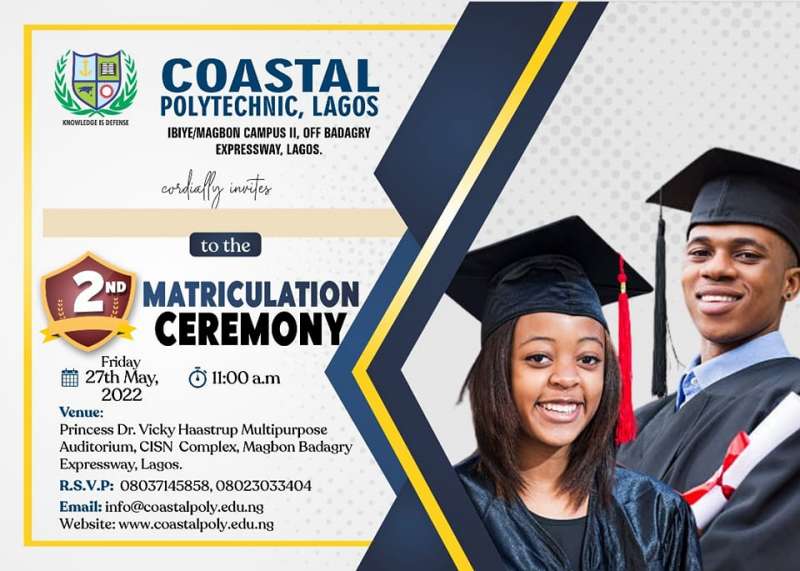 Coastal Polytechnic Matriculation Ceremony Schedule
