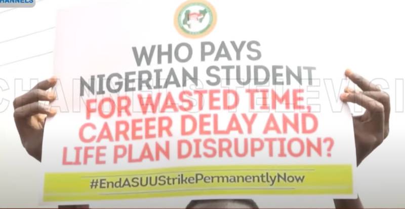 Northern Students Protest in Jalingo, Calling on the Federal Government to Meet ASUU Demands