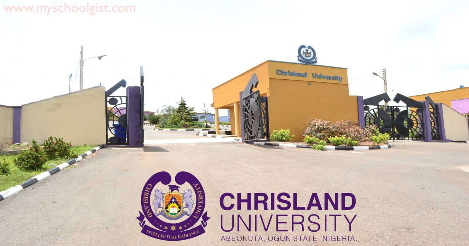 Chrisland University Post UTME Form
