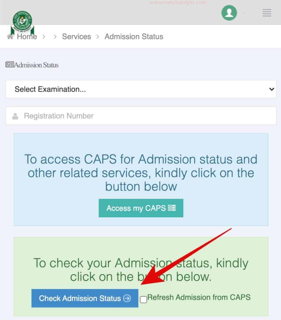 JAMB Admission Status/List Portal, 2024 & Past Years • MySchoolGist