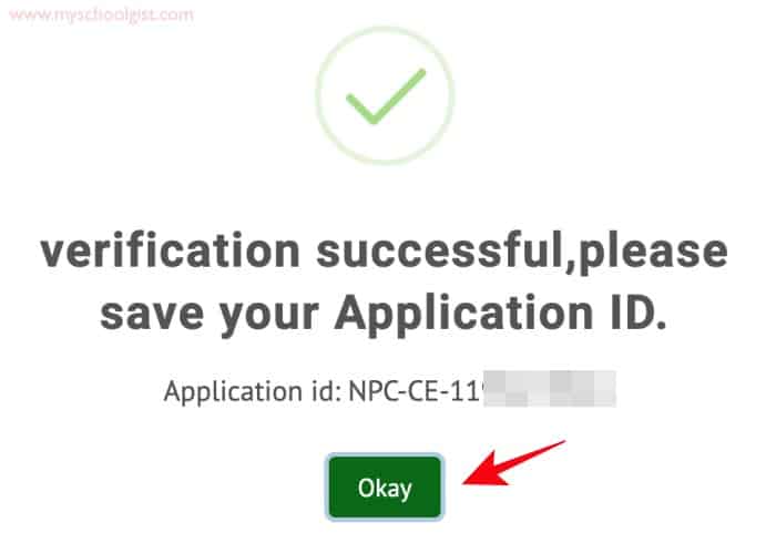 NIN verification successful, save application ID