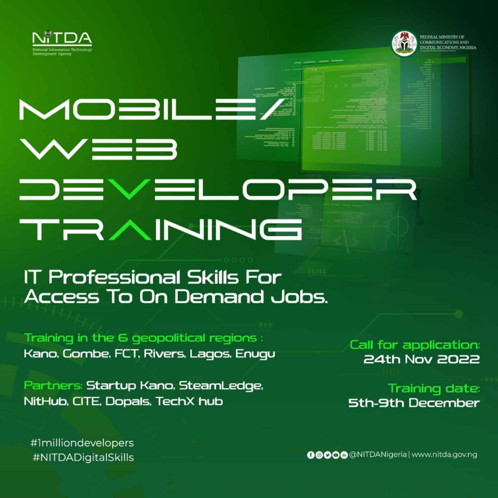 NITDA Mobile/Web Developer Training