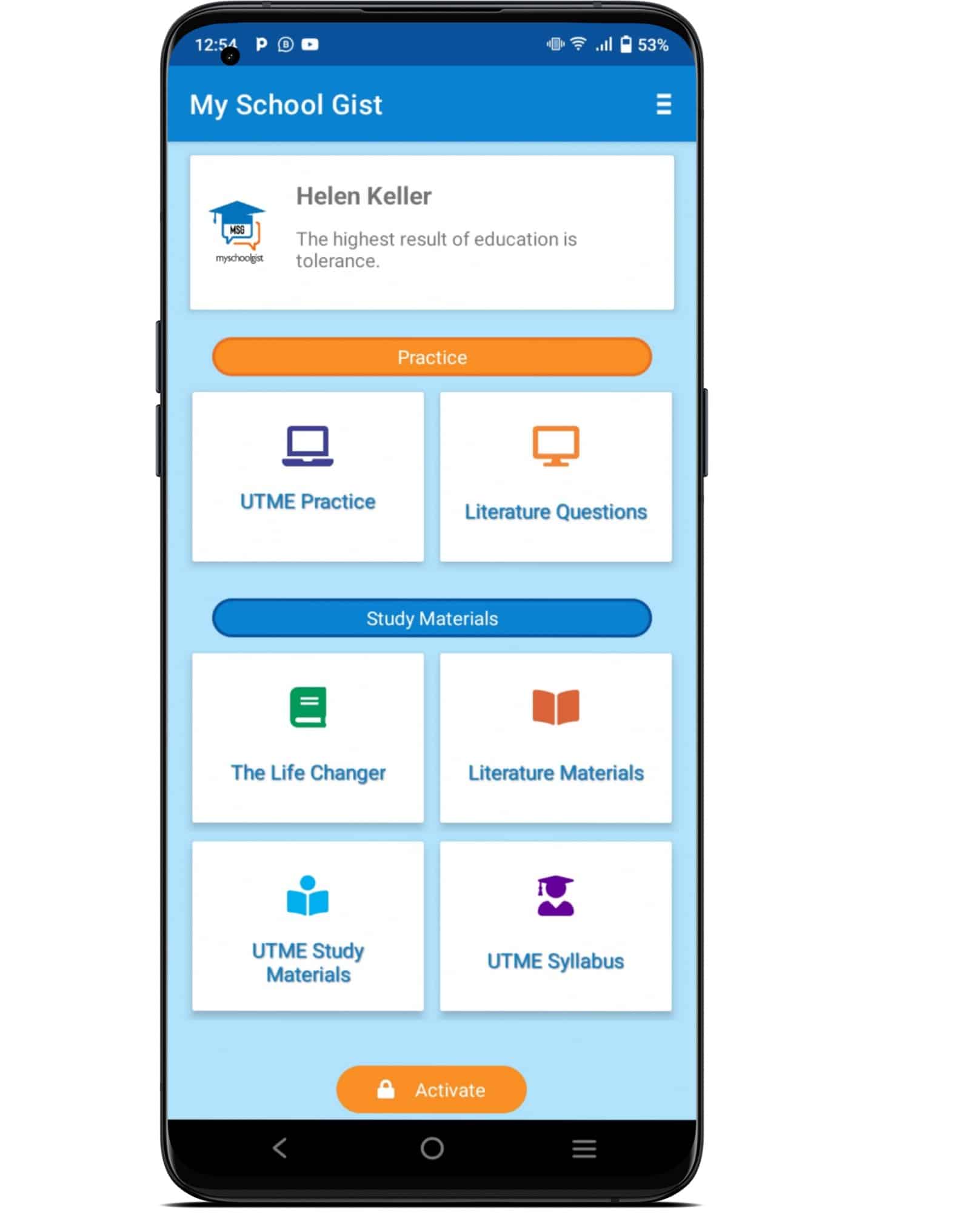 JAMB UTME CBT Practice App for Android Phone