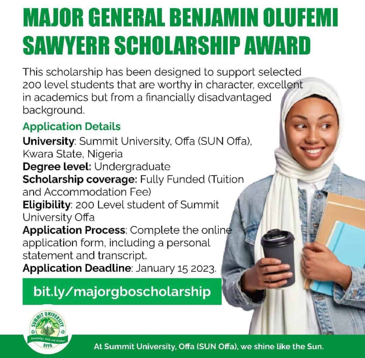 Major General Benjamin Olufemi Sawyerr Scholarship Award