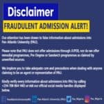 Pan-Atlantic University Disclaimer: Fraudulent Admission Alert!