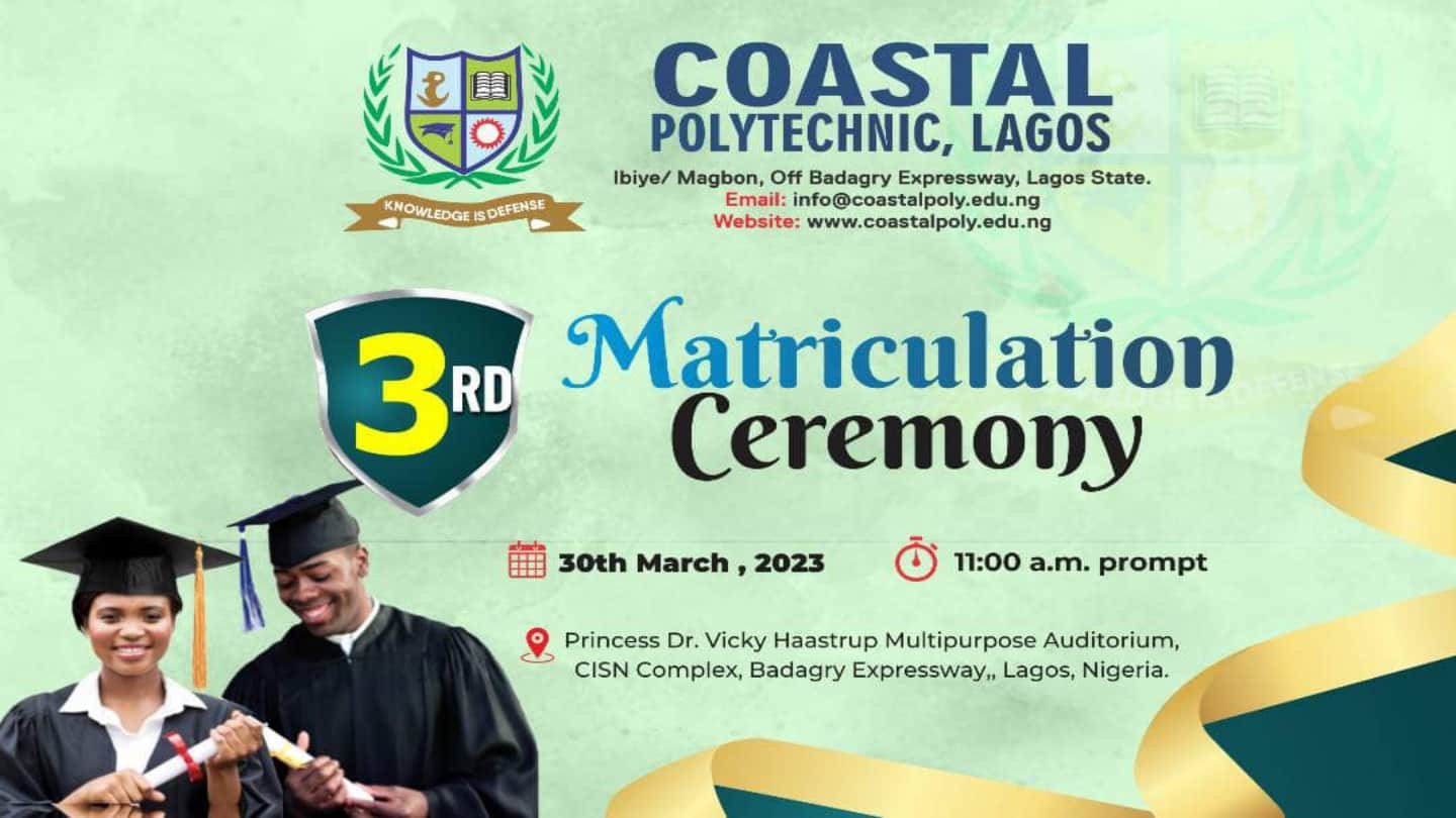 Coastal Polytechnic Lagos Matriculation Ceremony