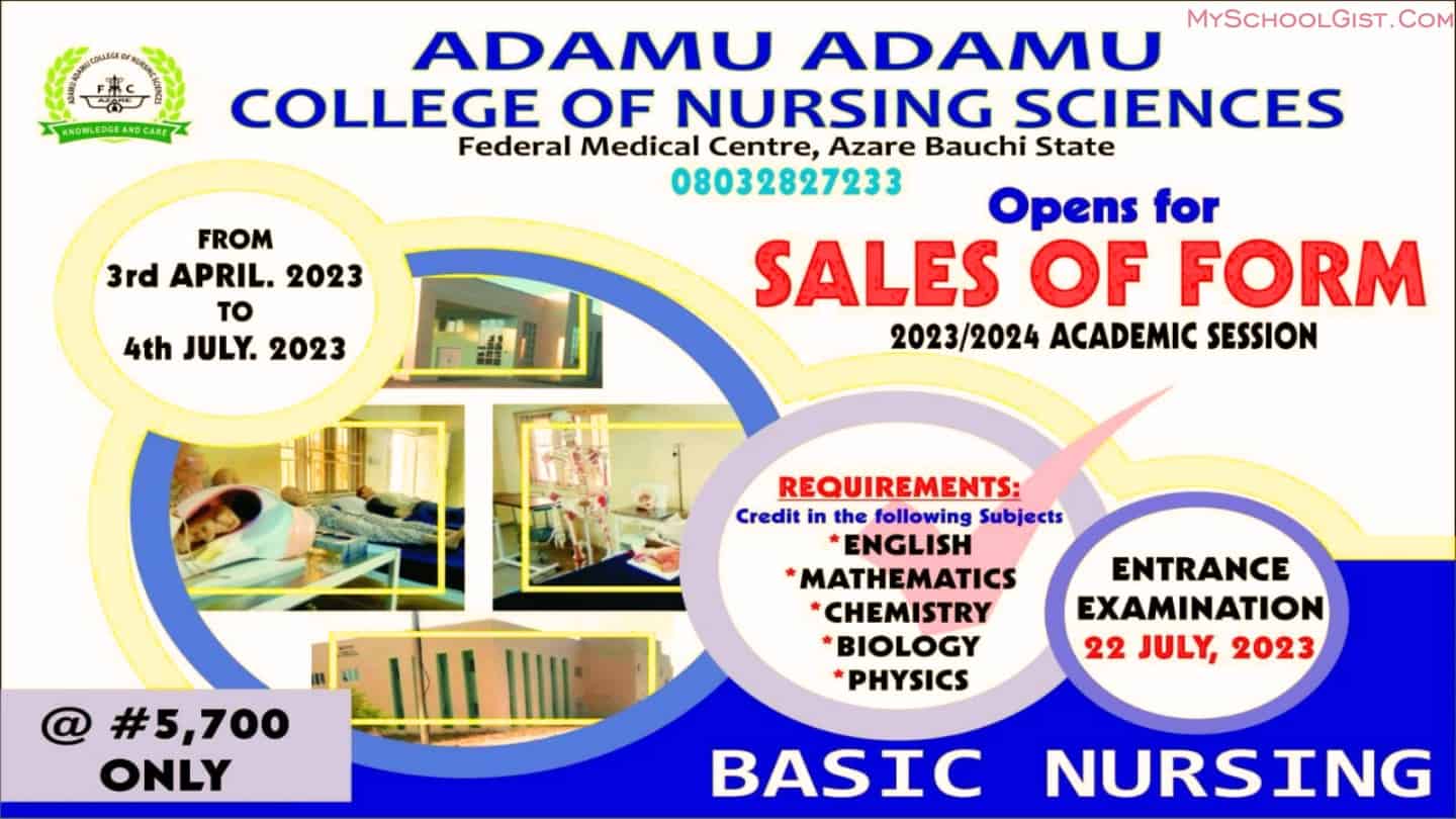 Basic Nursing Programme Admission at Adamu Adamu College of Nursing Sciences 2023