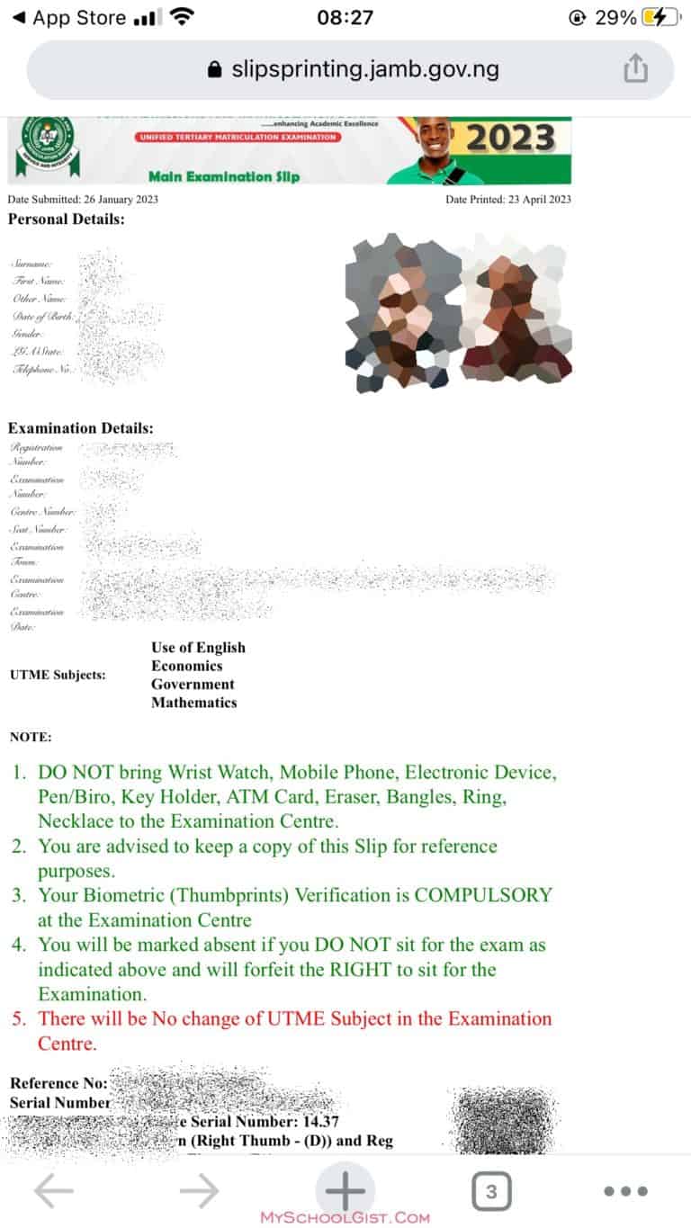 How to Reprint JAMB UTME Exam Slip 2023 on Phone & PC • MySchoolGist