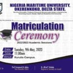 NMU Matriculation Ceremony for 2022/2023 Fresh Students