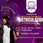 Rhema College of Science, Mgmt & Tech Matriculation Ceremony