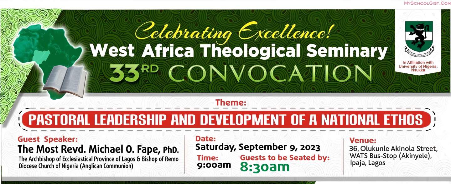 
West Africa Theological Seminary (WATS) Convocation Ceremony
