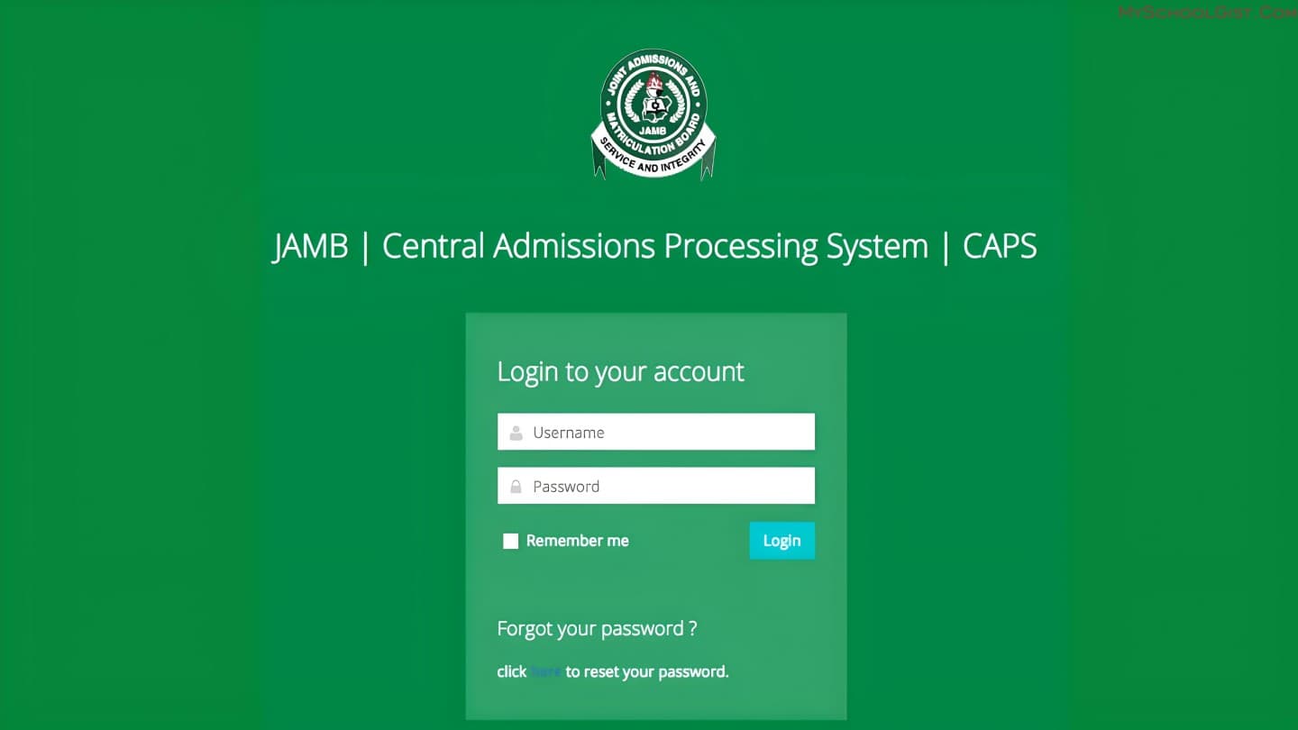Joint Admissions and Matriculation Board (JAMB) CAPS