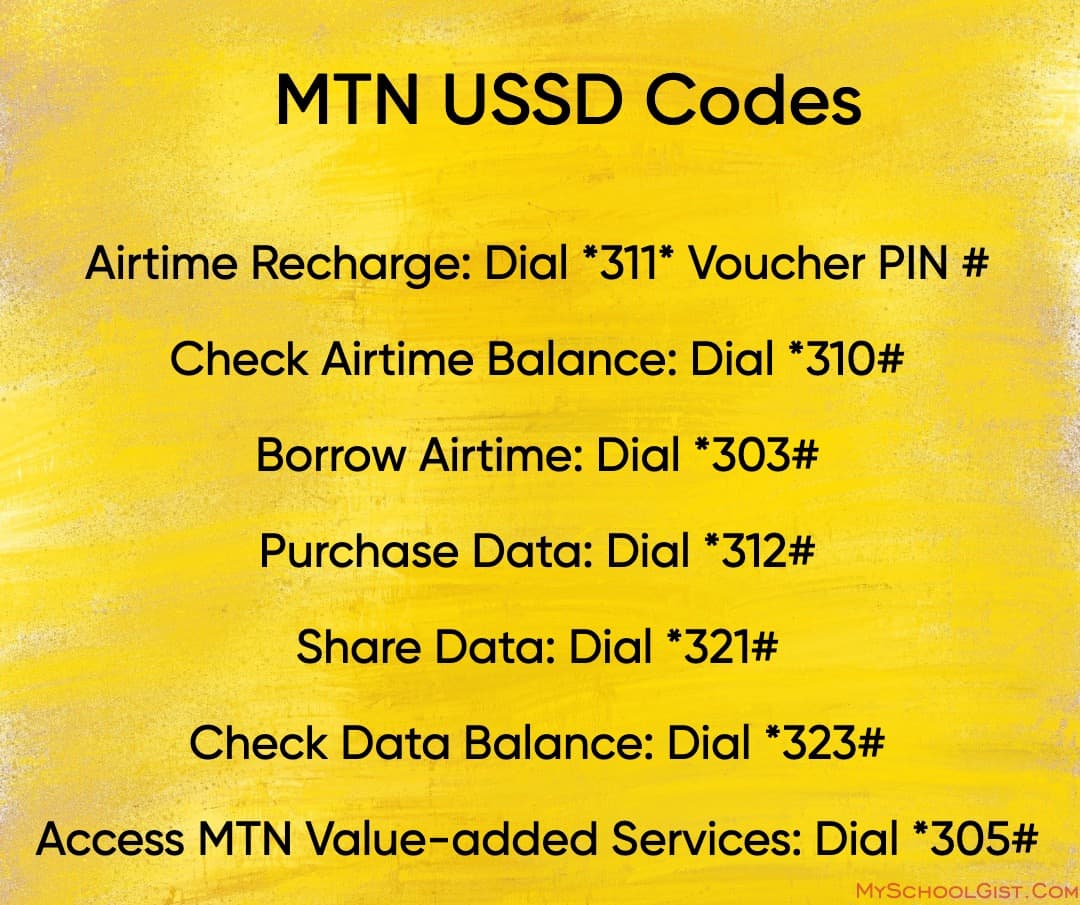 MTN USSD Codes