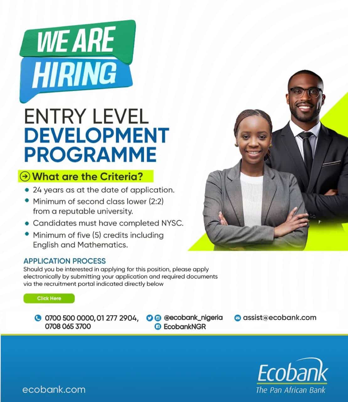 Ecobank Entry Level Development Programme (ELDP)