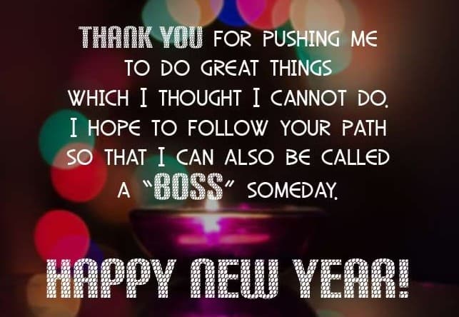 Happy New Year Messages/SMS For Boss